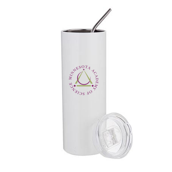20 oz Stainless Steel Tumbler w/ Straw & Lid - Sublimated Logo 20 oz Stainless Steel Tumbler w/ Straw & Lid - Sublimated Logo Thumbnail